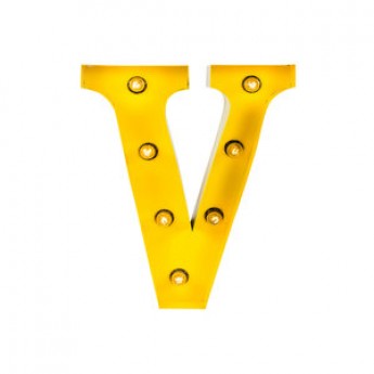 MARQUEE LETTER - V - YELLOW