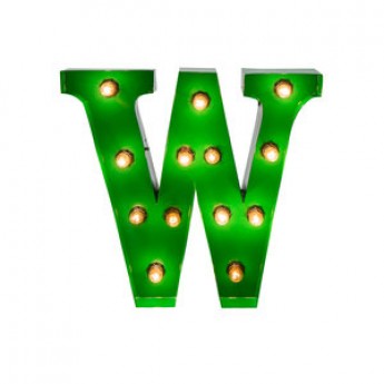 MARQUEE LETTER - W - GREEN