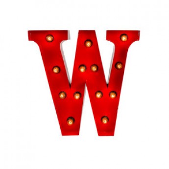 MARQUEE LETTER - W - RED