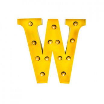 MARQUEE LETTER - W - YELLOW