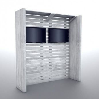 GREY PALLET BOOTH