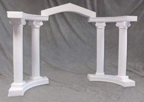 White Column Arch Set