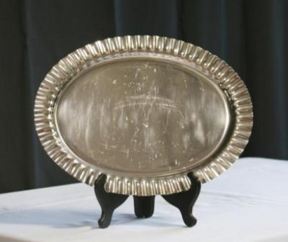 Stainless Small Oval Scallop Tray