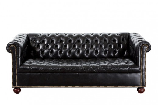 Rodney Leather Black Sofa