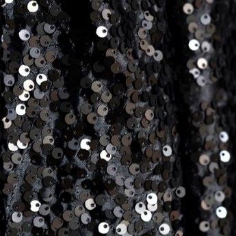 Hollywood Sequin Black Linen