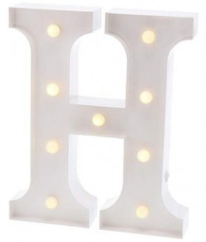 WHITE METAL MARQUEE LETTER 