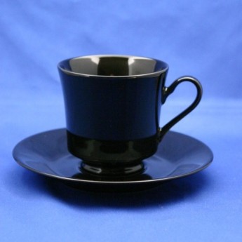 Black Cup and Saucer