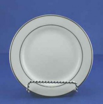 Silver Band Dessert Plate