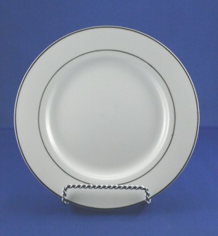 Silver Band Salad Plate
