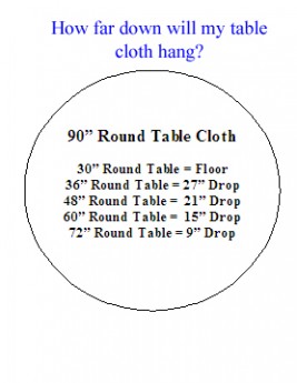 Round Table Cloth 90 in.