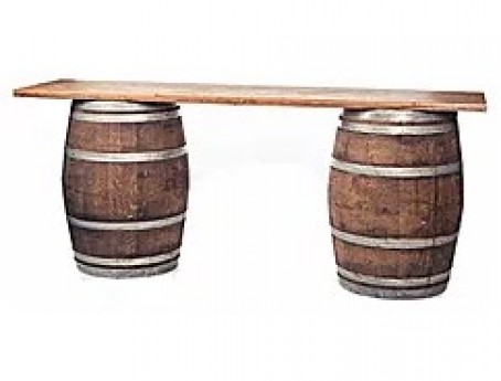 Rustic Wine Barrel Bar