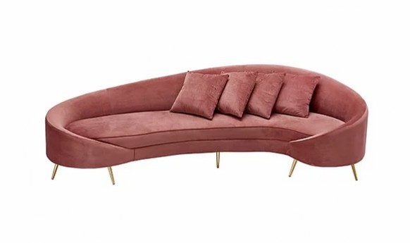 Dusty Rose Velvet Sofa