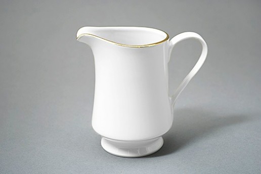White Creamer with Gold Band