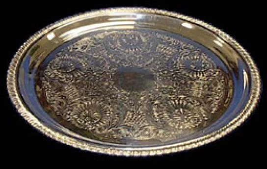 Silver Serving Tray, round, 12