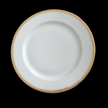 LIMOGE FINE WHITE CHINA WITH GOLD BAND