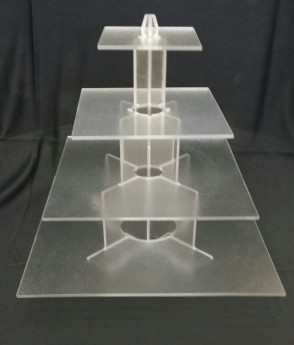 4 Tier Square Acrylic Cupcake Stand