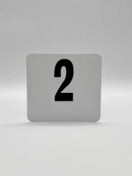 TABLE NUMBER HARD PLASTIC 3.75