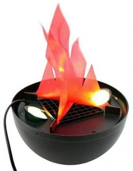 Flame-Fire Effect In Hanging Bowl