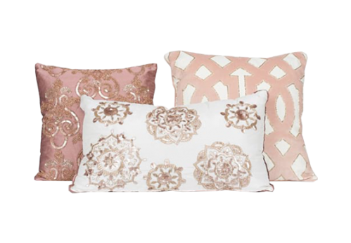 Blush Beaded Pillow Collection