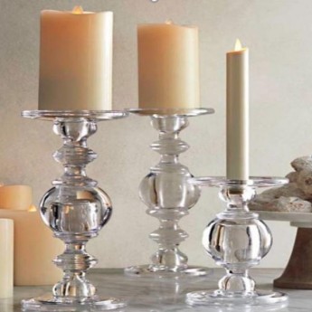 Solid Glass Candlestick Candl