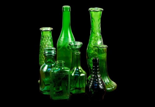 Assorted Green Vases