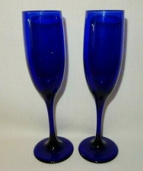 Speciality Glass, Cobalt Blue Champagne