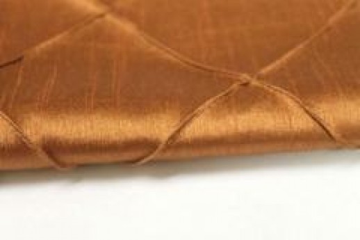 Dupioni Pintuck Table Linen - Copper