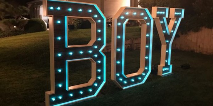 Marquee BOY Sign