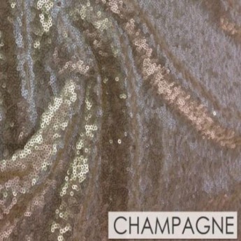 Champagne Glitz Gatsby Chevron Sequin Specialty Linen Round Rectangular Banquet Overlay