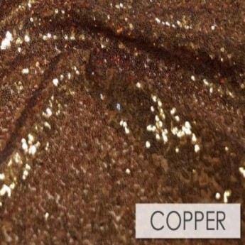 Copper Glitz Gatsby Chevron Sequin Specialty Linen Round Rectangular Banquet Overlay