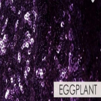 Eggplant Glitz Gatsby Chevron Sequin Specialty Linen Round Rectangular Banquet Overlay