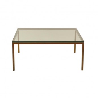 STOUT BRASS COFFEE TABLE