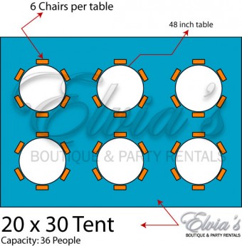 20x30 Tent layout 