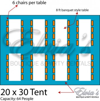 20x30 Tent layout   