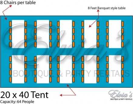 20x40 Tent layout   