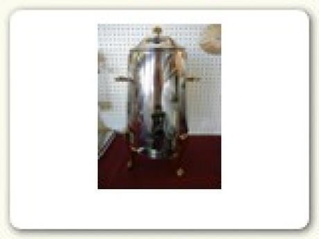 Virgo Urn; 3 gallon stainless steel with brass trim