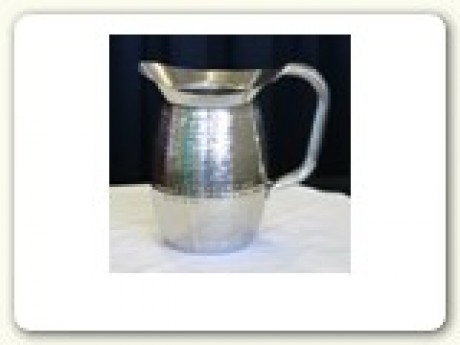 Pitcher; Hammered Stainless Steel 64oz.