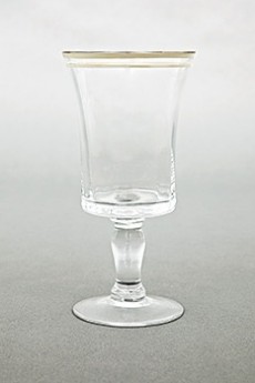 Silver Rimmed, Water Goblet, 14 oz