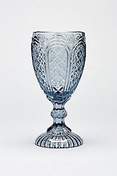 Vintage Goblet, Dusky Blue, 11 oz