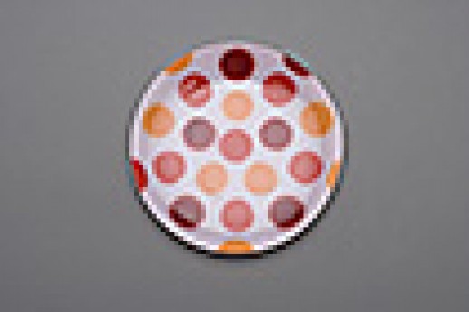 Polka Dot, Red/Orange, Salad/Dessert, 7.25