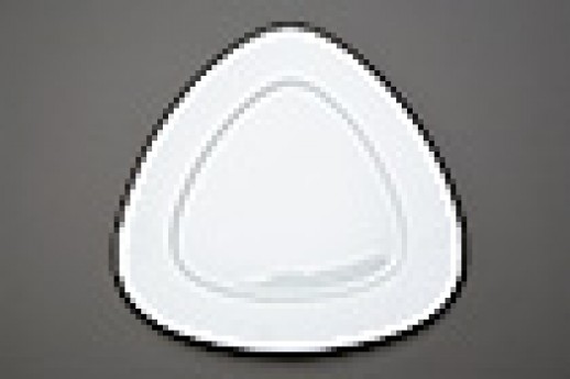 White Triangle Plate, Entree, 10