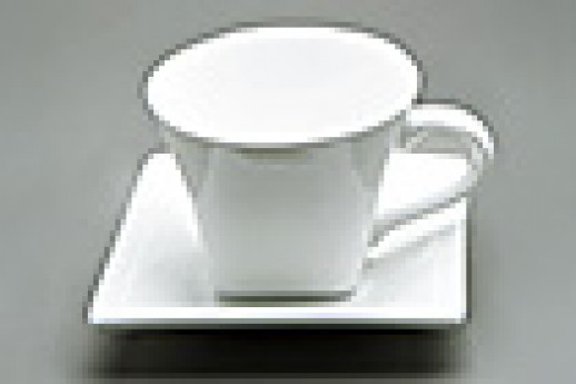 White Square Cup, Coffee 8 oz
