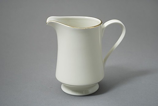 Ivory Creamer with Gold Band	