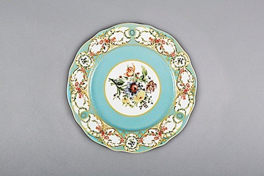 Vintage China Plate, Bleu, Entree 10.75