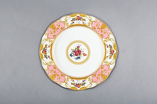 Vintage China Plate, Rose, Entree, 10.75