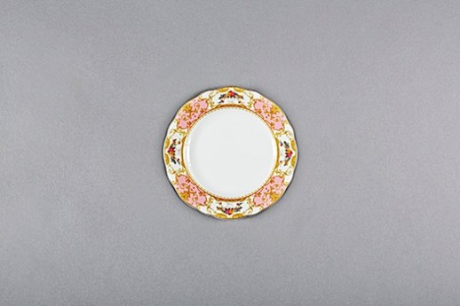 Vintage China Plate, Rose, Bread, 6.25