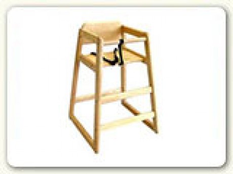 High Chair; Wood, No Tray