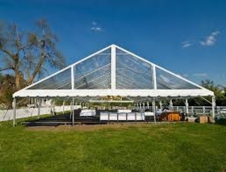 30 x 50 clear top frame tent