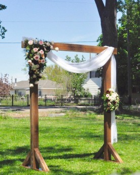 Wedding Arch (White Wood) – Assembled 
