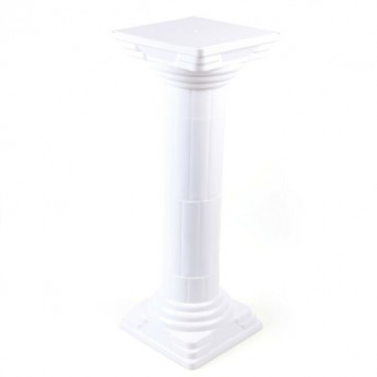 6’ White Standing Column (Plastic) 